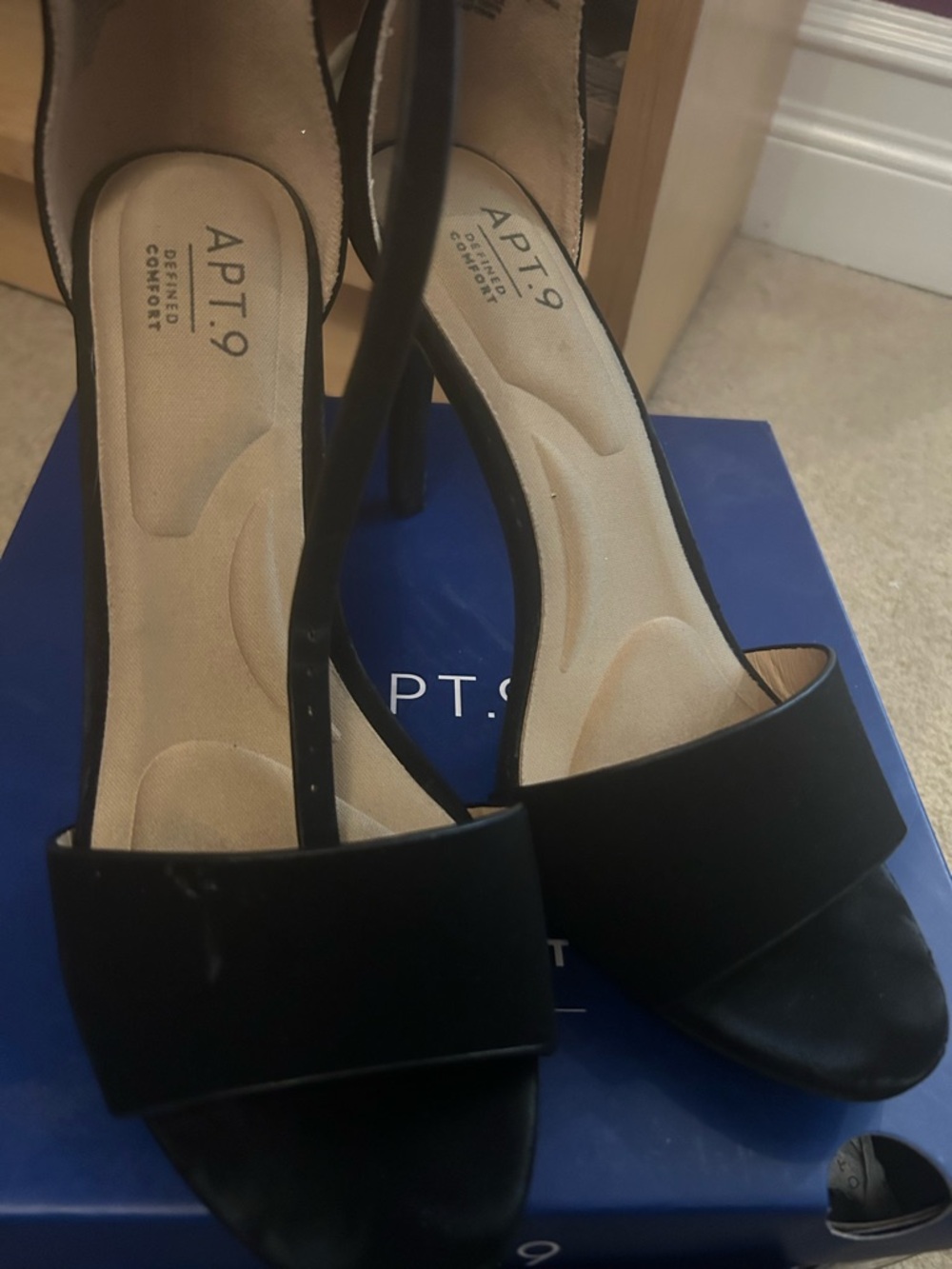 Apt. 9 Black Open-Toe Strappy Heels